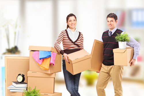 Commercial man and van delivery for a business near Manor House