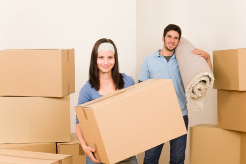 Student belongings packed and ready for removals in Manor House