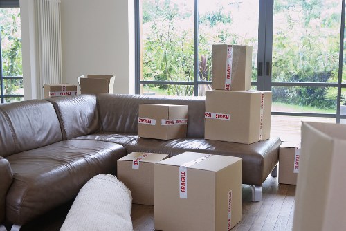 Loaded moving truck prepared for transport